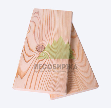 Террасная доска из лиственницы гладкая сорт ВС (С) 140x28x3500