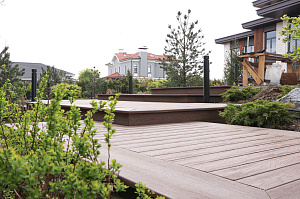 Терраса из ДПК NATUR СM Scandinavia на "Дубровке"