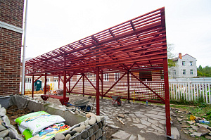 установка навеса