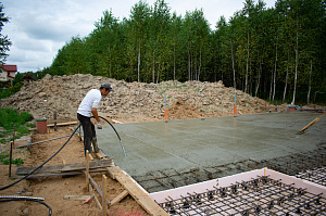 работы по заливке бетона