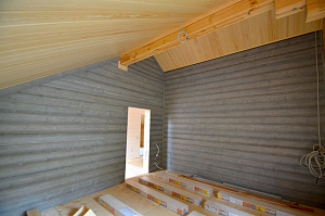 серая имитация бруса