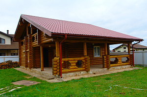 покраска дома на объекте