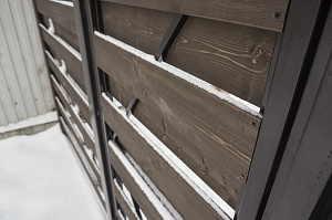 забор шахматка деревянный