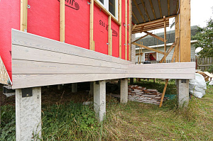 Современный каркасный дом с эксплуатируемой кровлей у Озера Врево