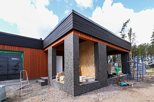 Стильная и современная отделка бани по дизайнерскому проекту