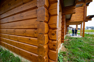 От шлифовки до финишного блеска: 10 дней работы, 10 лет защиты — покраска бруса от Лесобиржи-Спб