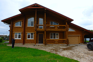 покраска бревенчатых домов