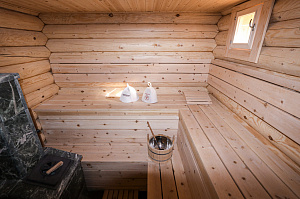 Баня мечты в Бобровом: комплексная отделка и покраска сруба