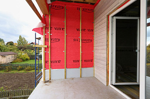 Современный каркасный дом с эксплуатируемой кровлей у Озера Врево