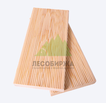 Террасная доска из лиственницы вельвет сорт ЭКСТРА 140x35x3000