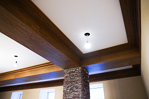 Фальшбалки из МДФ шпон дуба: Мастерство и Стиль для загородного дома в Михайловской горке