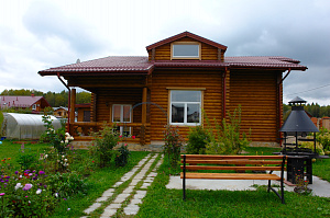 бревенчатый дом крашеный