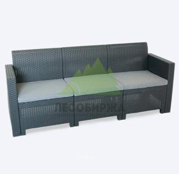 NEBRASKA SOFA 3 (трехместный диван) - венге