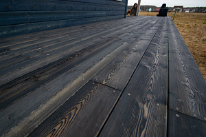 брашированная и крашеная терраса