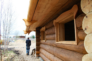 установка обсад деревянных