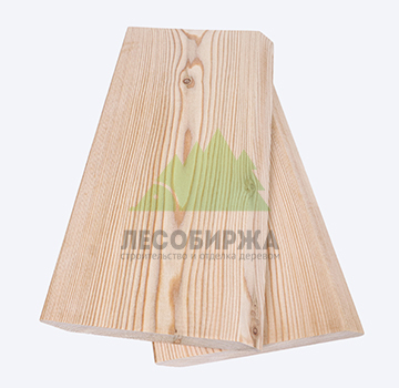 Планкен из лиственницы скошенный сорт ПРИМА (А) 190x20x4000