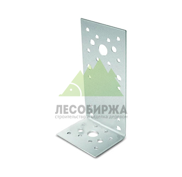 Крепежный уголок оцинкованный ассиметричный KUAS 130х50х65х2 мм 