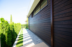 крашены деревянный дом