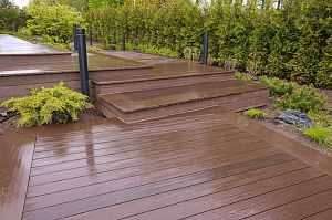 Терраса из ДПК NATUR СM Scandinavia на "Дубровке"