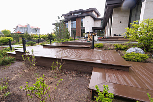 Терраса из ДПК NATUR СM Scandinavia на "Дубровке"