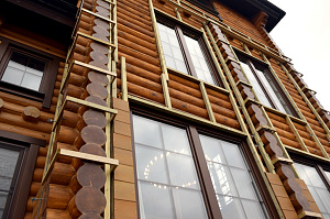 отделка фасада планкеном термососна