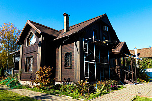 Монтаж планкена из лиственницы