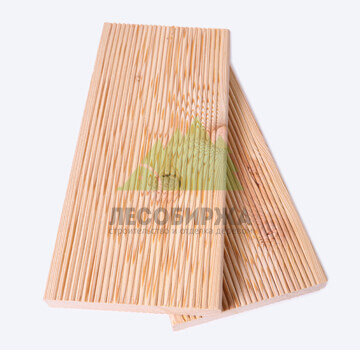 Террасная доска из лиственницы вельвет сорт ВС (С) 140x35x4000