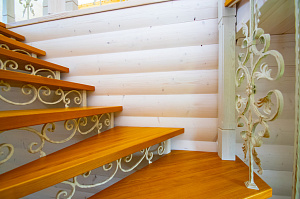 лестничные ступеньки паркетным лаком