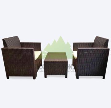 Комплект мебели NEBRASKA TERRACE Set (стол, 2 кресла) - венге