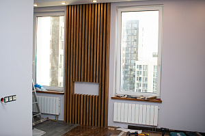 монтаж деревянных реек