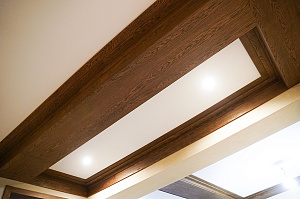 Фальшбалки из МДФ шпон дуба: Мастерство и Стиль для загородного дома в Михайловской горке