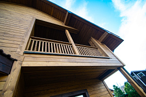 отделка дома планкеном из лиственницы