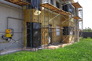 Фасад и баня в стиле 