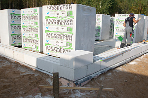 начало возведения стен