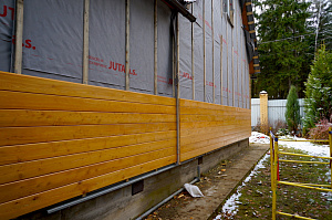 установка планкена на обрешётку