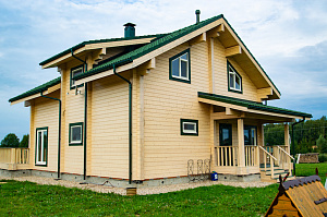 дом из бруса покрытый маслом renner