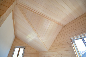 монтаж вагонки на потолок