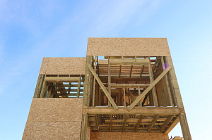 Современный каркасный дом с эксплуатируемой кровлей у Озера Врево