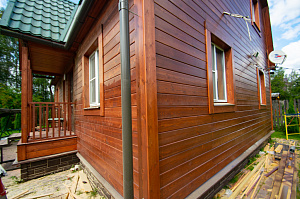 отделка фасада дома планкеном