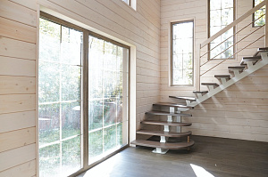 Комплексная отделка дома имитацией бруса 