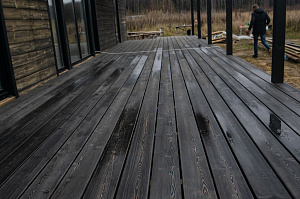 терраса под маслом