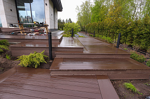 Терраса из ДПК NATUR СM Scandinavia на "Дубровке"