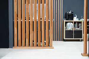 Проект зонирования мастерской в Ропшинский квартал 3: функциональные реечные системы из хвои от Лесобиржа-Спб