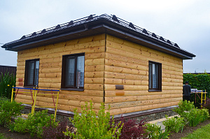 шлифовка дома из блок хауса