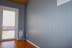 монтаж имитацией бруса