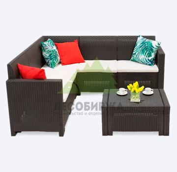 Комплект мебели NEBRASKA CORNER Set (углов. диван, столик) - венге