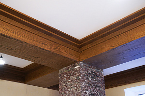 Фальшбалки из МДФ шпон дуба: Мастерство и Стиль для загородного дома в Михайловской горке