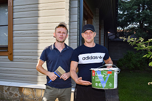 Финская надежность и русское брусовое зодчество: реставрация дома в Никольском краской Tikkurila Vinha