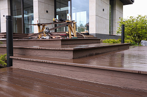 Терраса из ДПК NATUR СM Scandinavia на "Дубровке"