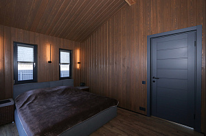 Имитация бруса из ангарской сосны с покраской лазурью Nordik Sauna от "Финкраски"